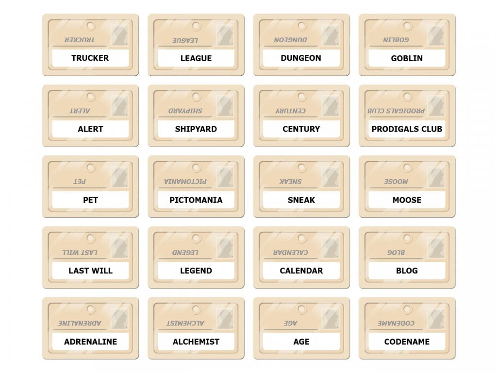 Codenames Family Party Board Game Promo