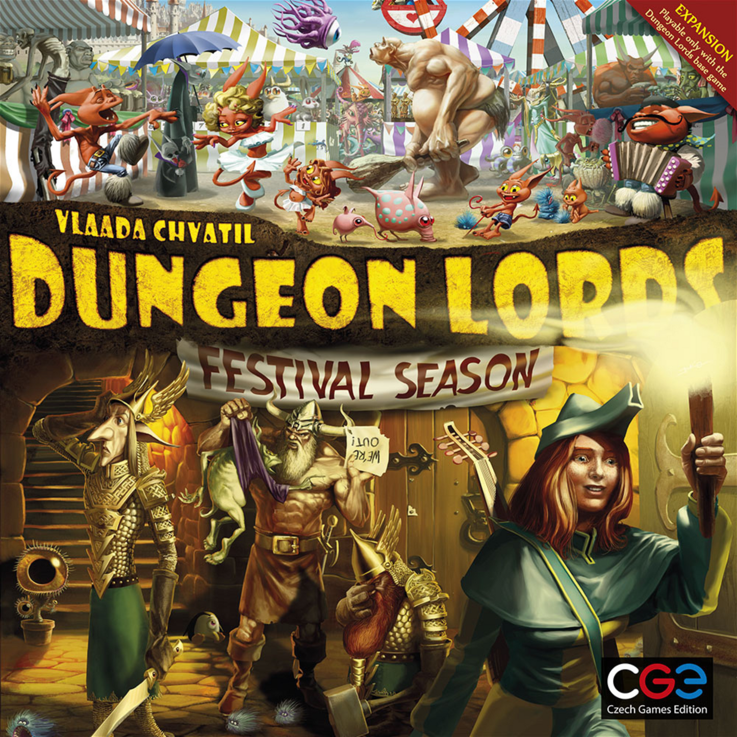 Dungeon Lords Festival Season Strategy Board Game