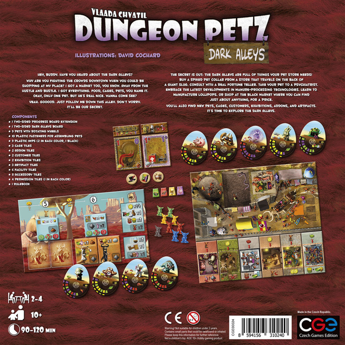 Dungeon Petz Dark Alleys Strategy Board Game