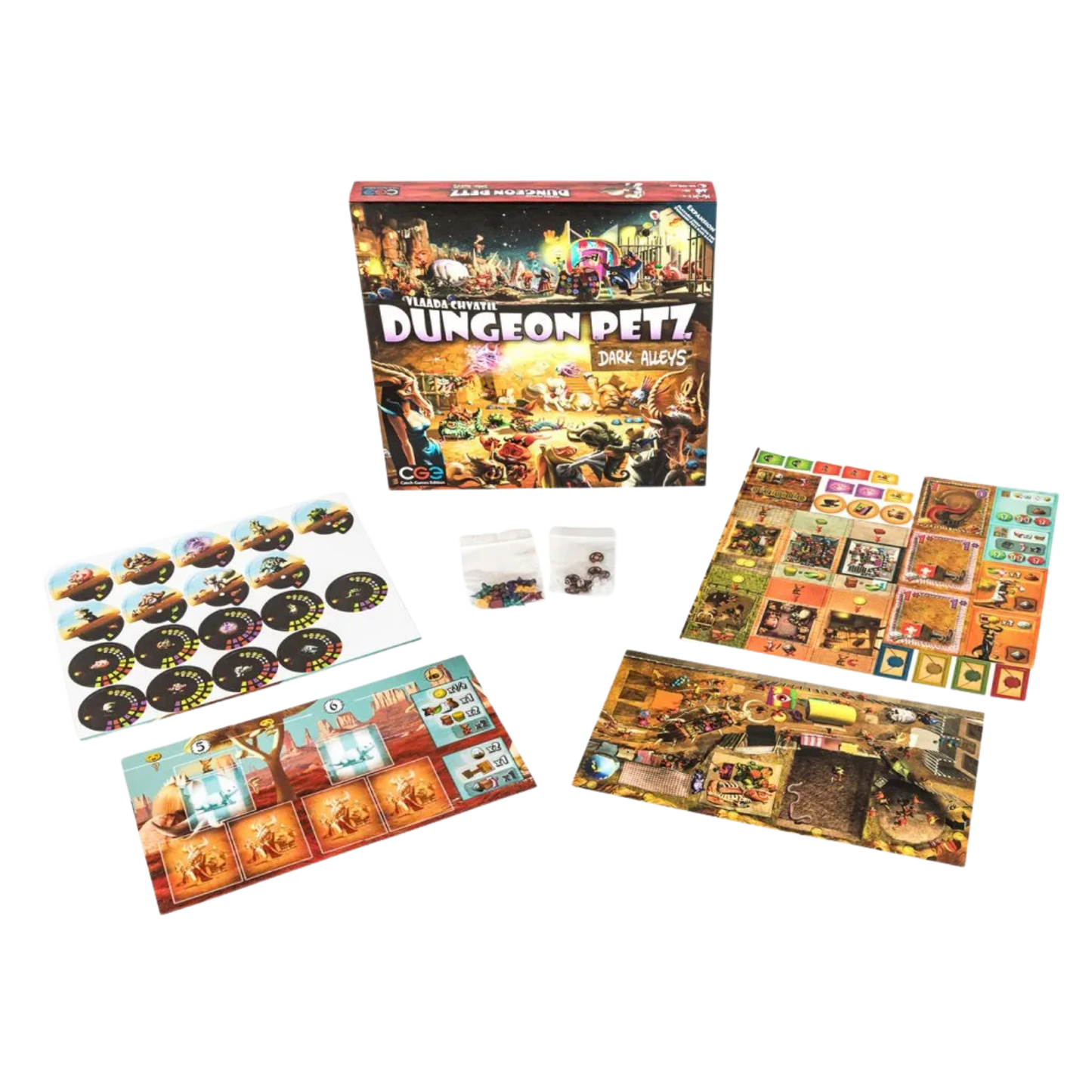 Dungeon Petz Dark Alleys Strategy Board Game