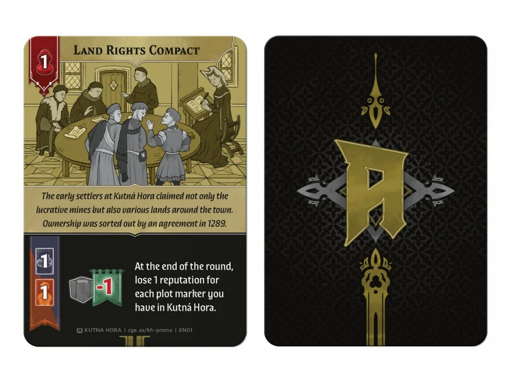 Kutna Hora Economic Strategy Board Game Land Rights Compact Promo