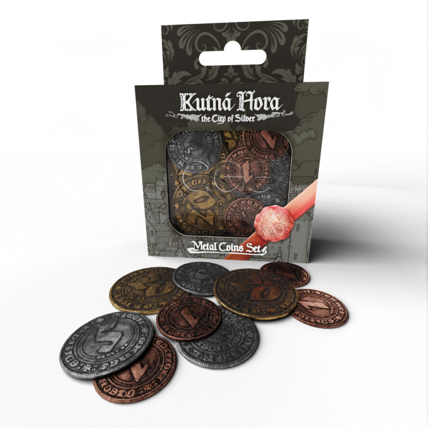 Kutna Hora Economic Strategy Board Game Metal Coins