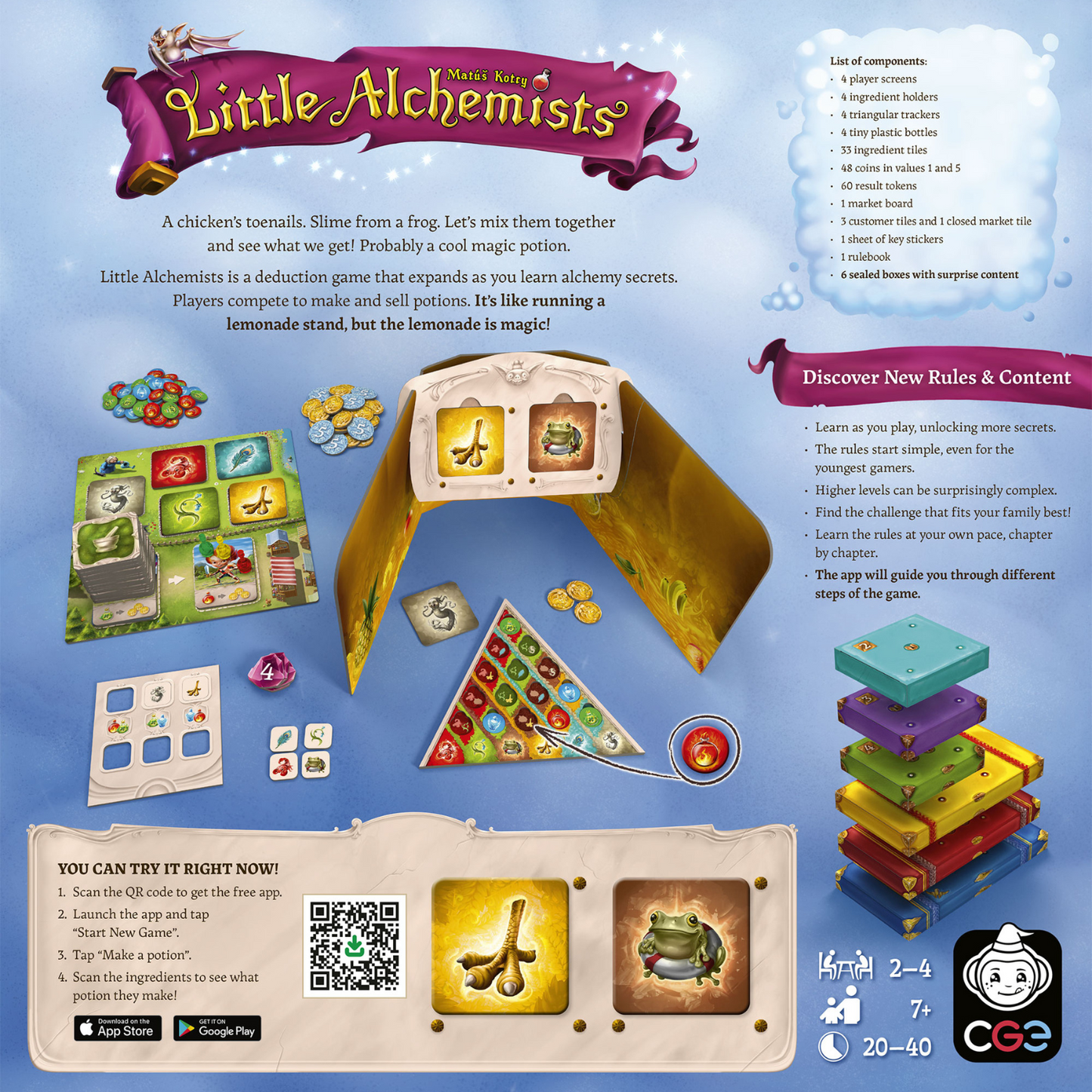 Little Alchemists Deduction Family Board Game