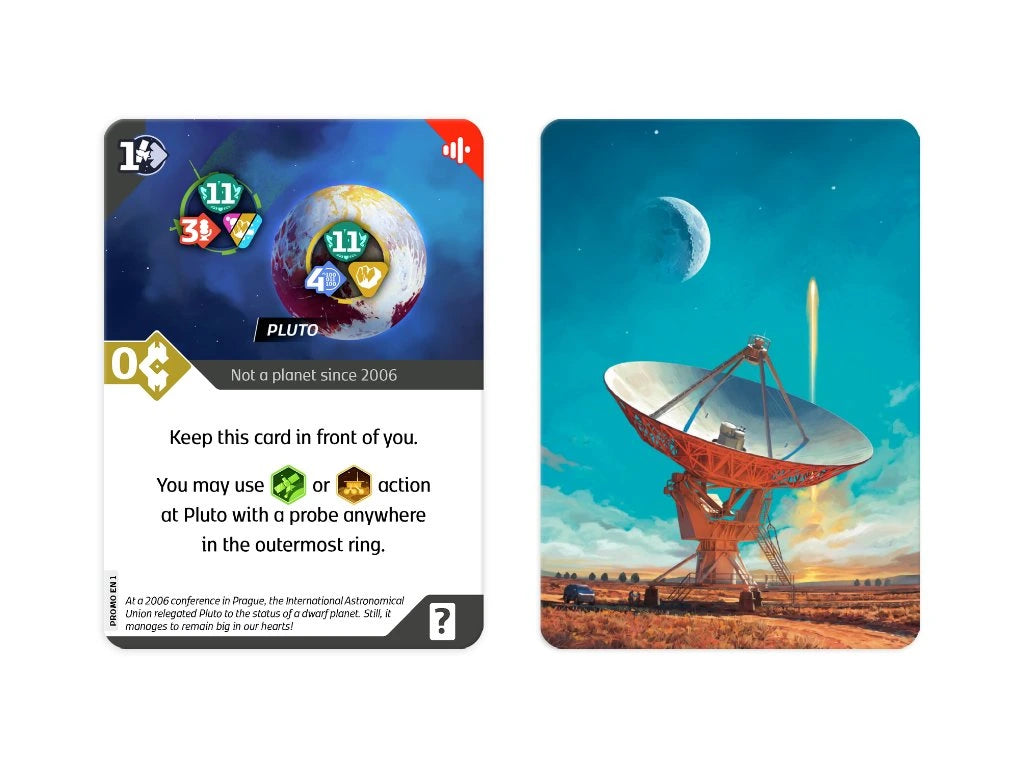 SETI Space Exploration Strategy Board Game Pluto Promo