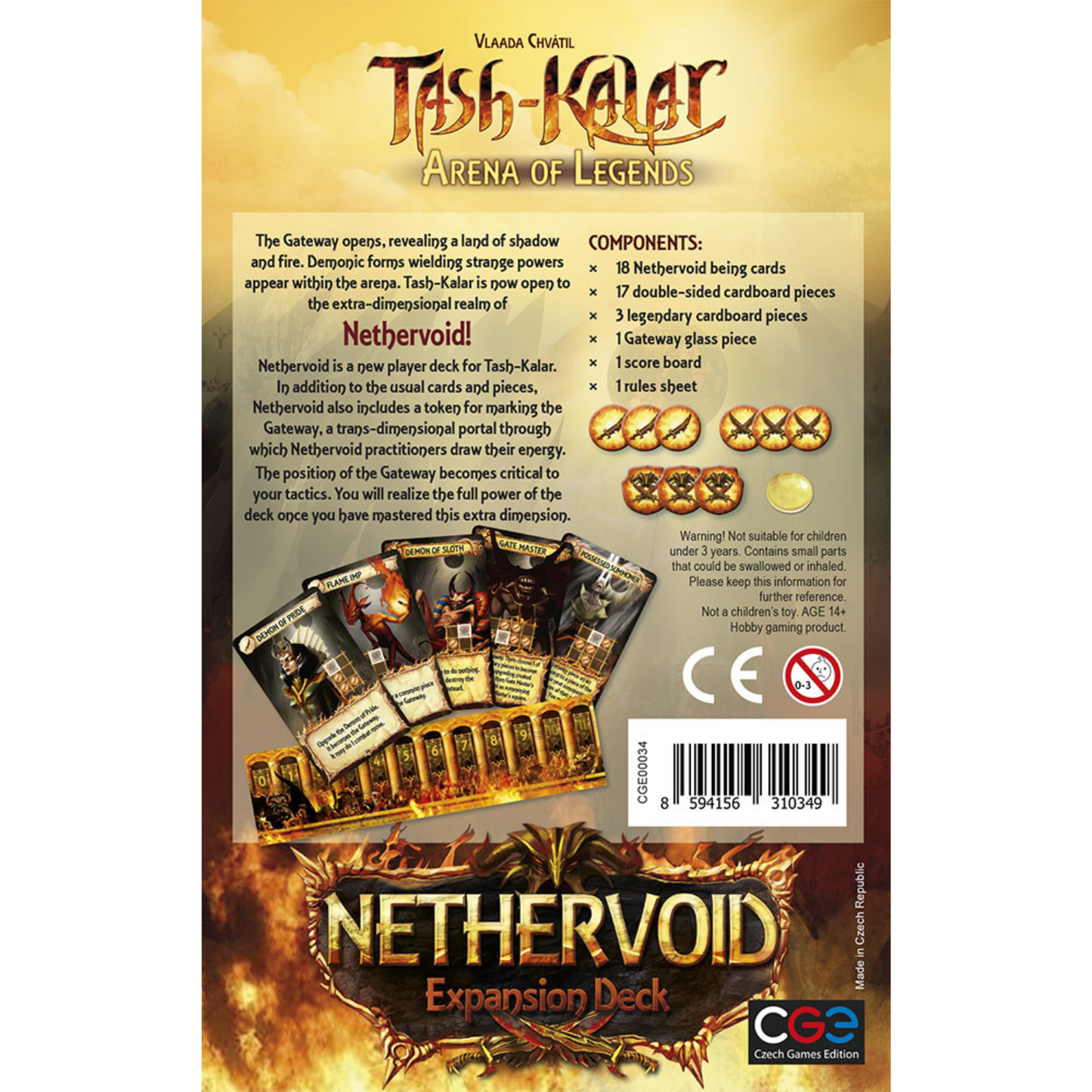 Tash-Kalar Arena of Legends Nethervoid Expansion Abstract Strategy Board Game