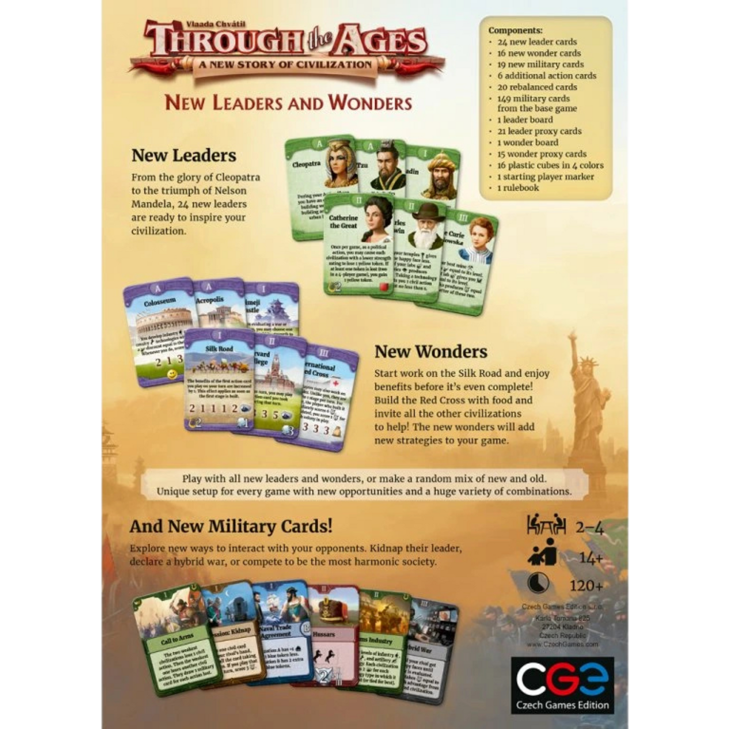 Through the Ages New Leaders and Wonders Expansion Strategy Board Game