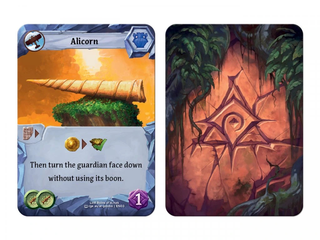 Lost Ruins of Arnak Deck Builder Worker Placement Board Game Alicorn Promo