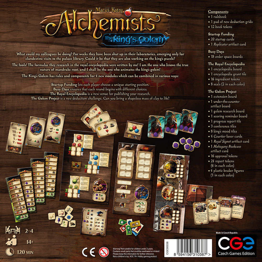 Alchemists Kings Golem Deduction Strategy Board Game